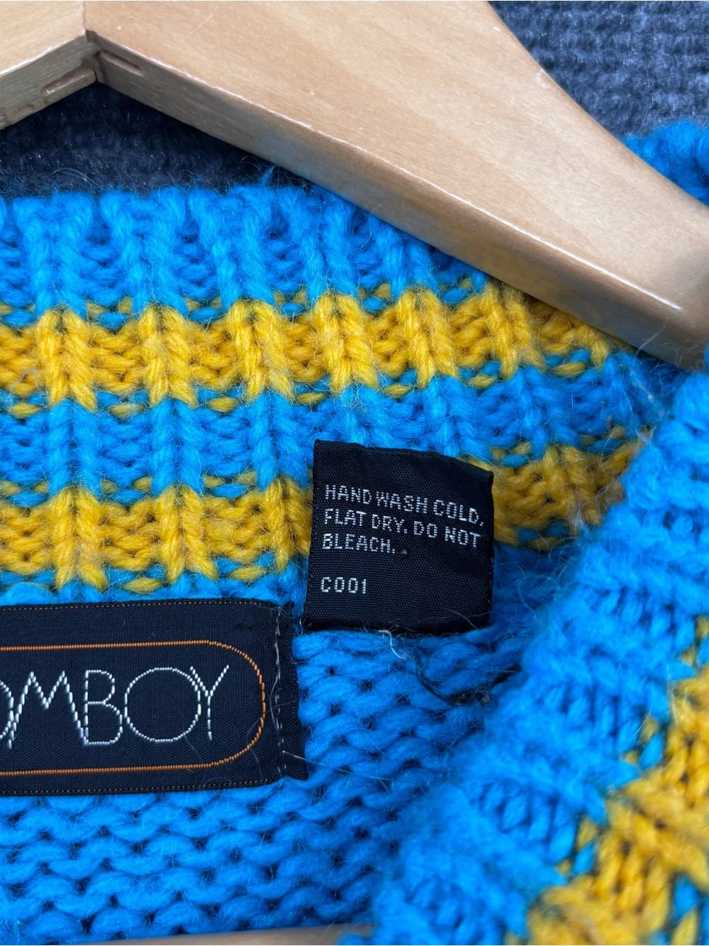 VTG Tomboy Retro 80’s Indie Pop Colorblock Pullover Sweater Men’s L